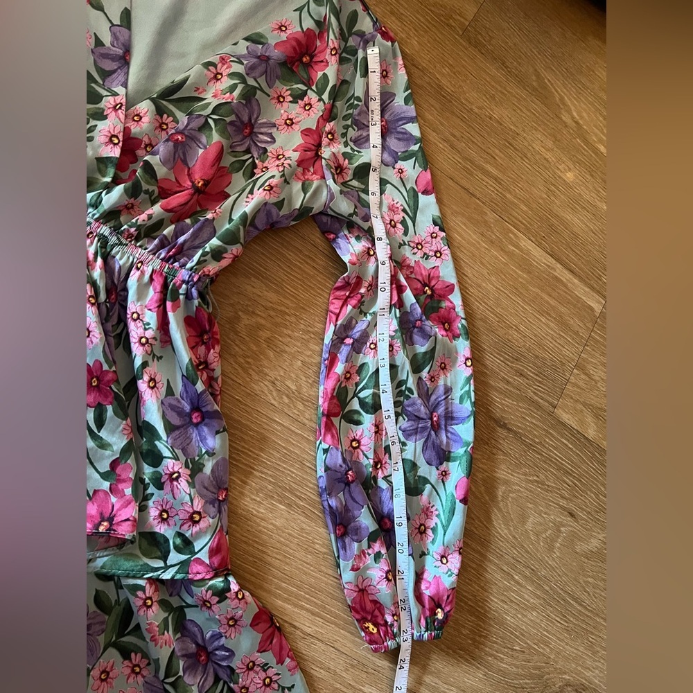 Dance & Marvel Floral Long Sleeve Dress - Pink and Purple - Picture 8 of 9